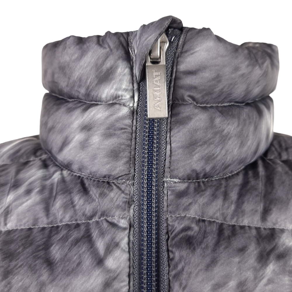 Ariat Ideal Down Lightweight Gilet Size Small Grey Animal Print Equestrian - Picture 10 of 16